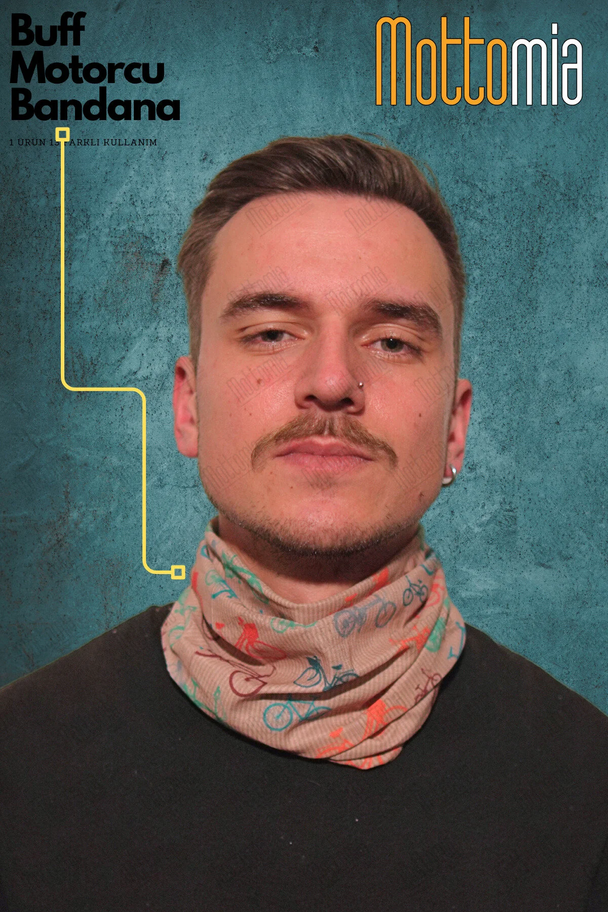 Buff - Bisiklet Desen Baskılı Buff - 4 Mevsim Buff