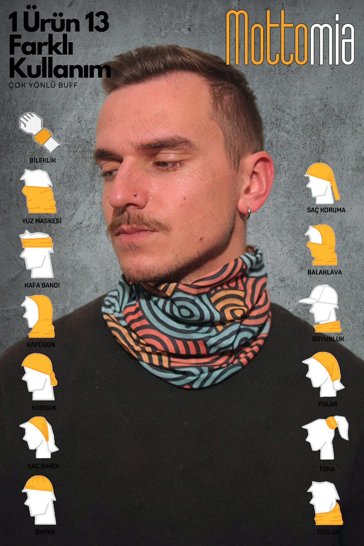 Buff - Dağcı Desen Baskılı Buff - 4 Mevsim Buff - Görsel 7