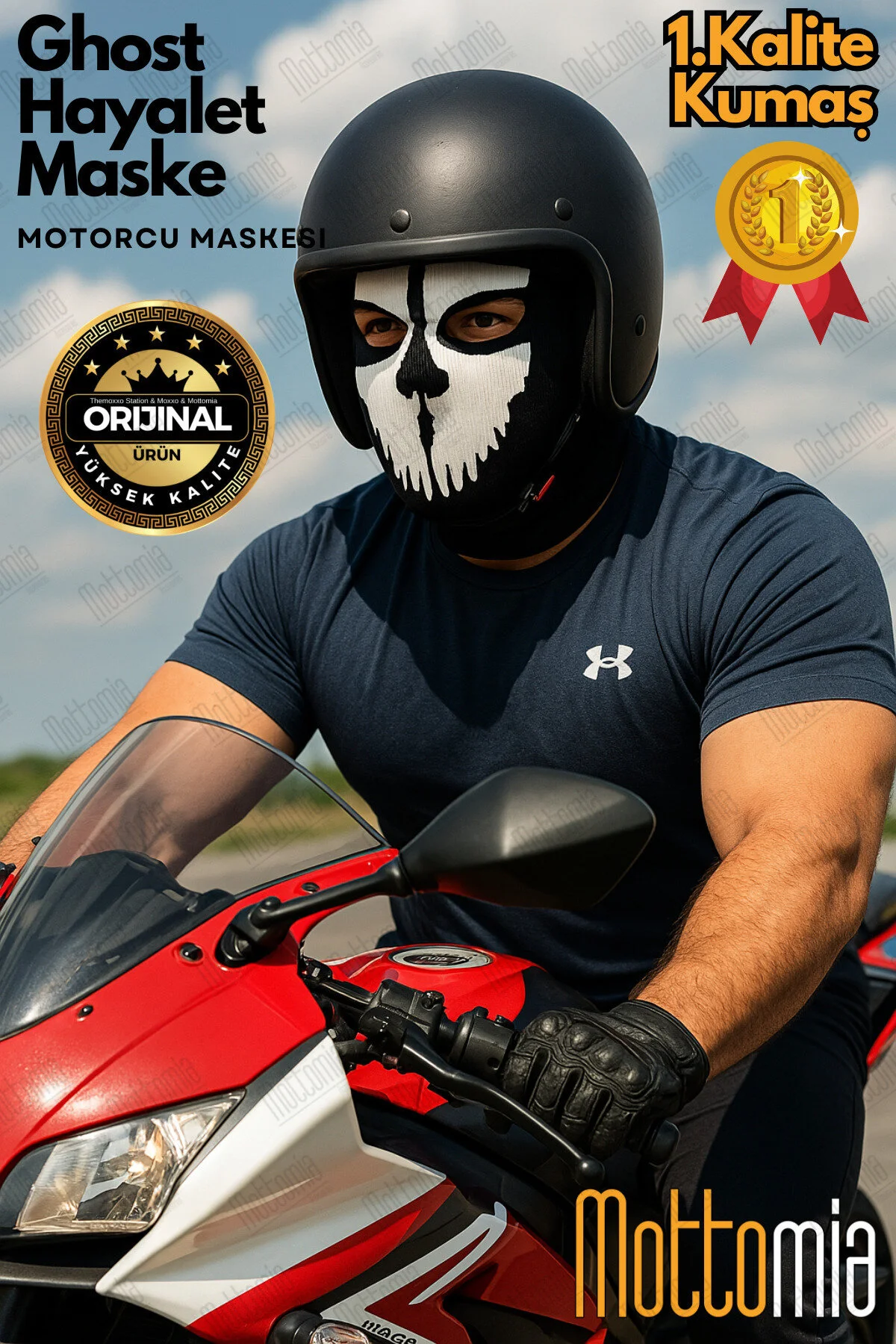 Ghost Maske - Call of Duty - Motorcu Maskesi (Siyah) - Görsel 6