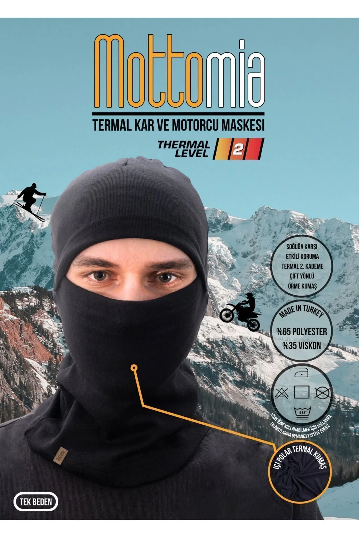 Kışlık Kar Maskesi - Kask İçi Bere - Görsel 5
