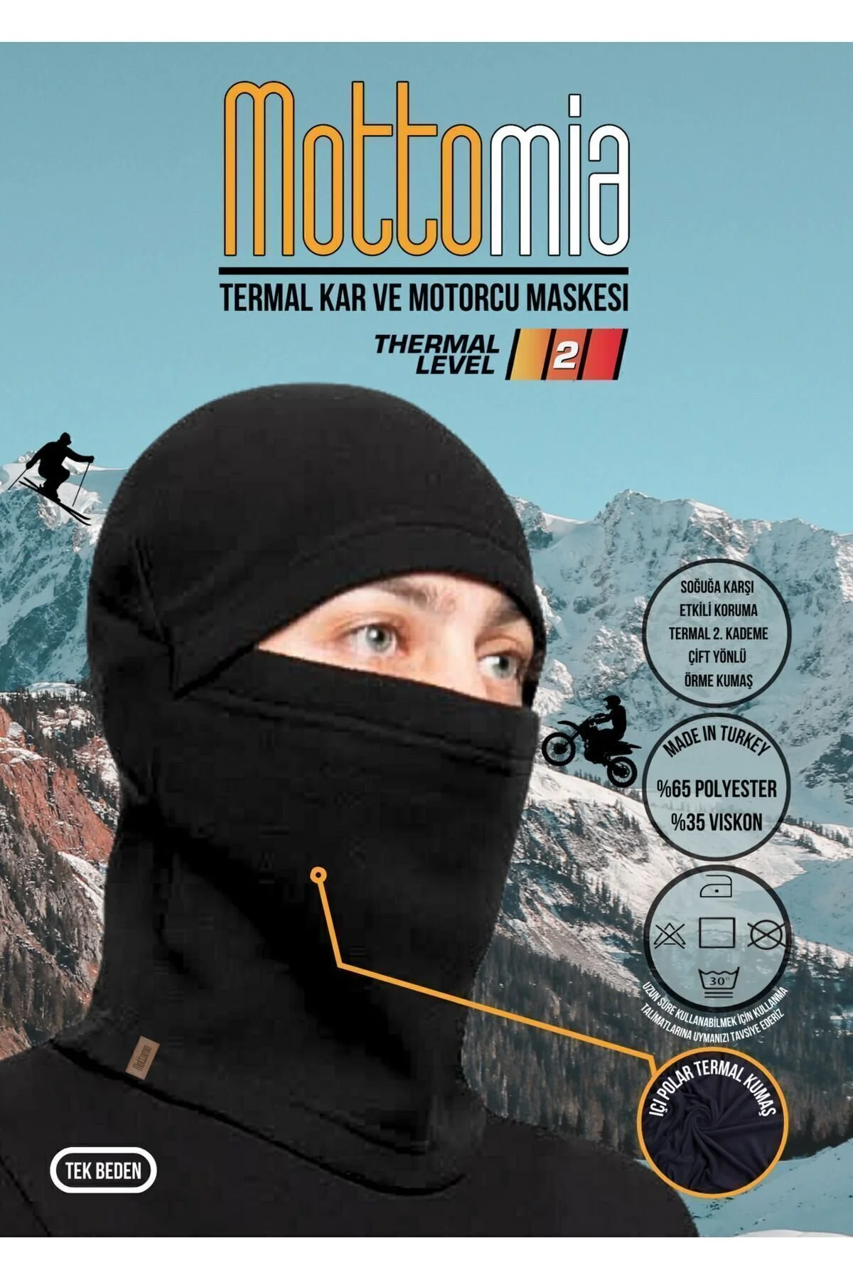 Kışlık Kar Maskesi - Kask İçi Bere - Görsel 3