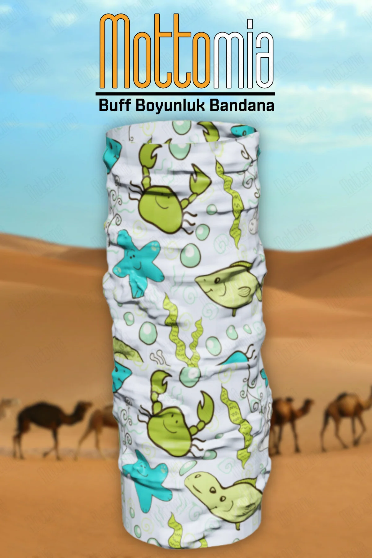 Buff - Balık Desen Baskılı Buff - 4 Mevsim Buff - Görsel 3