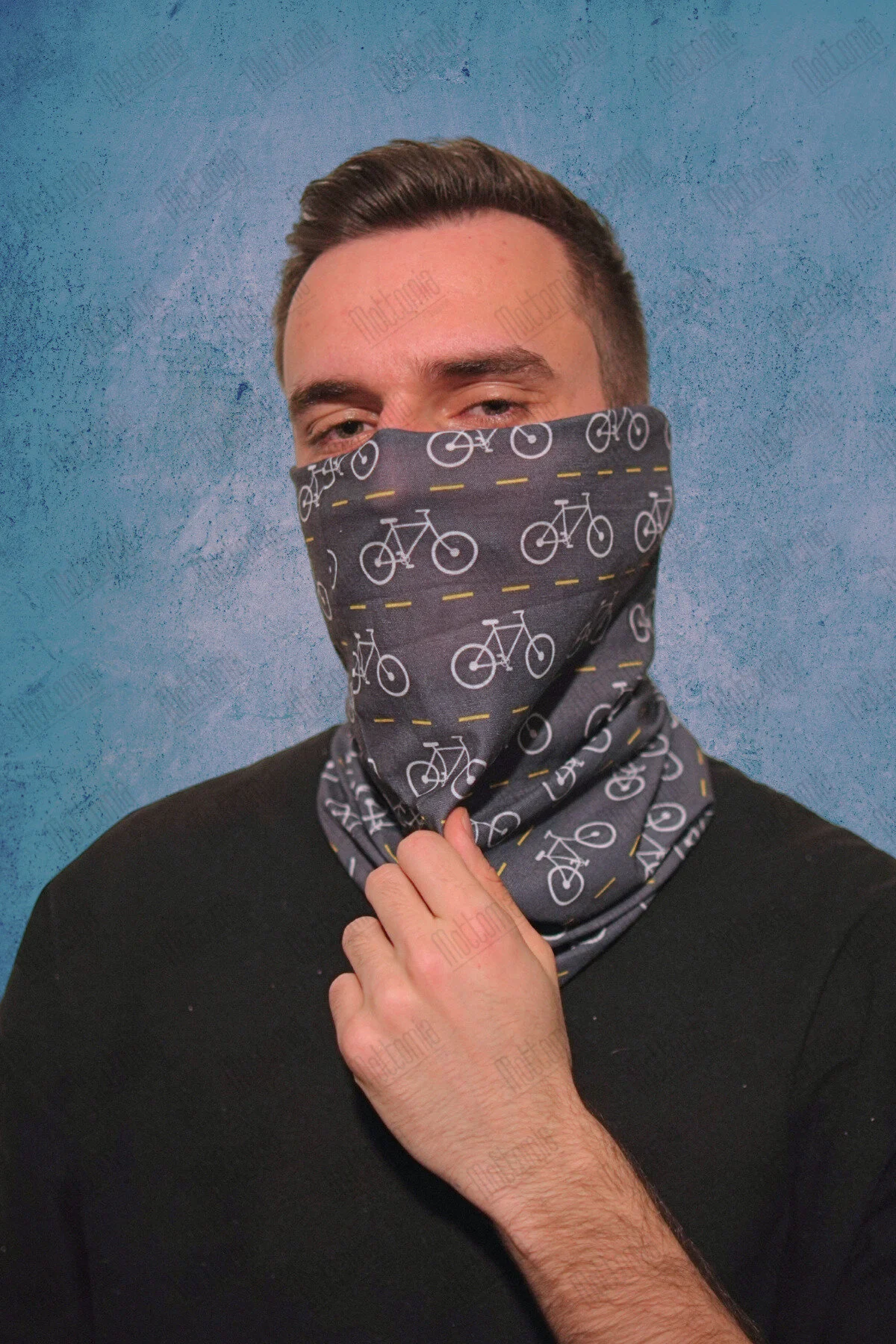 Buff - Siyah Bisiklet Desen Baskılı Buff - 4 Mevsim Buff - Görsel 3